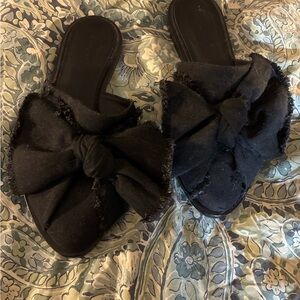 All Saints sz36 Women's Rumor Black Bow Flats